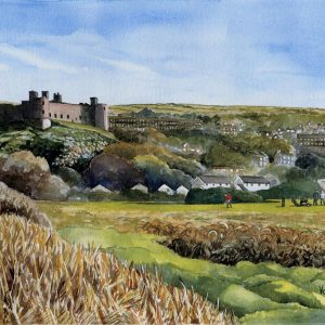 Harlech Castle and golf course